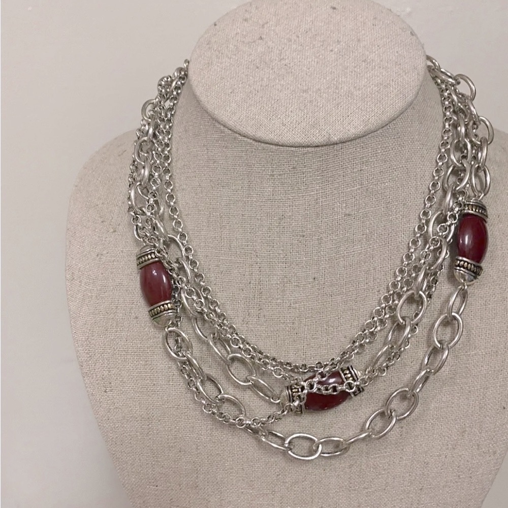 N147 Boho 5 strand statement piece 18” with extender